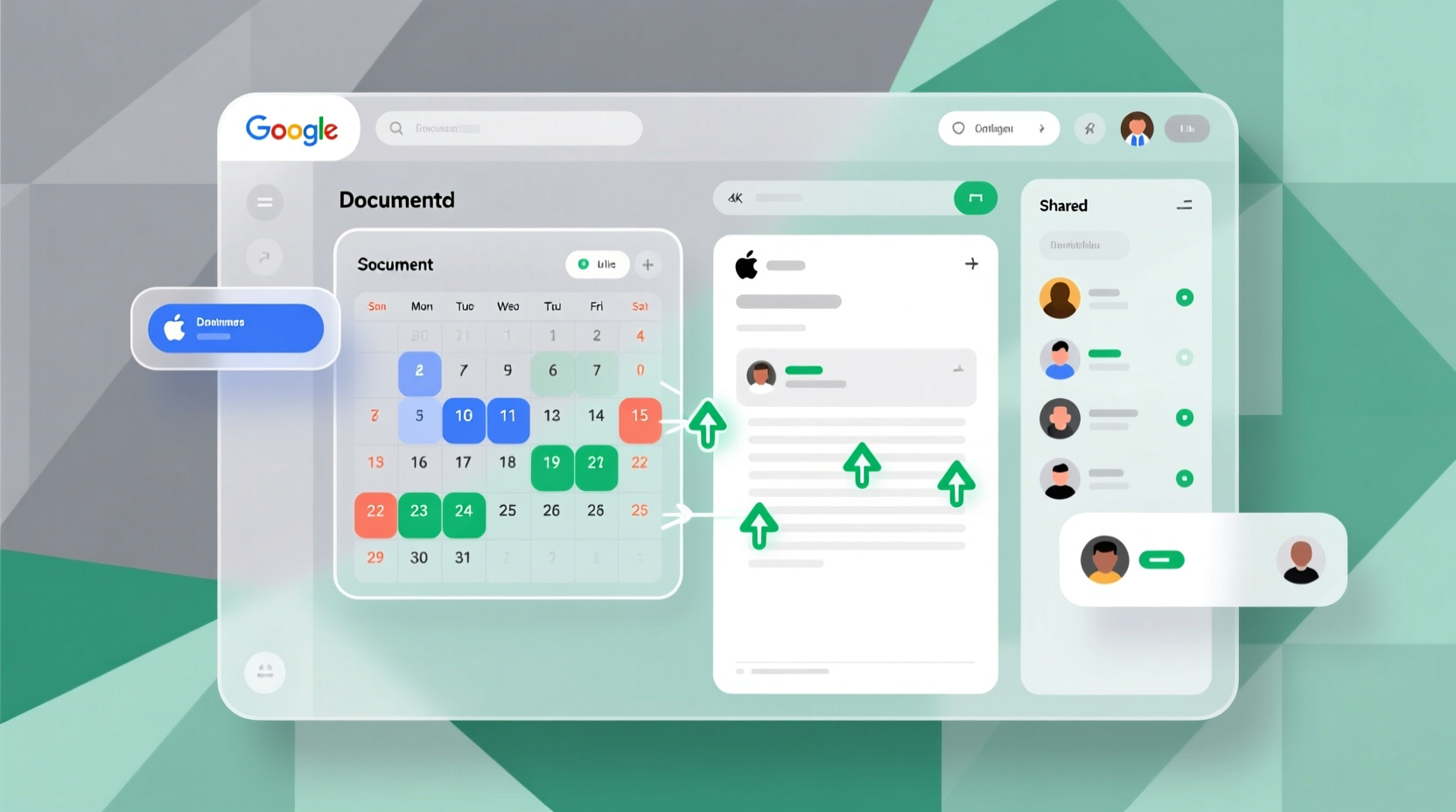 schedule shared gcal events with your document collabor