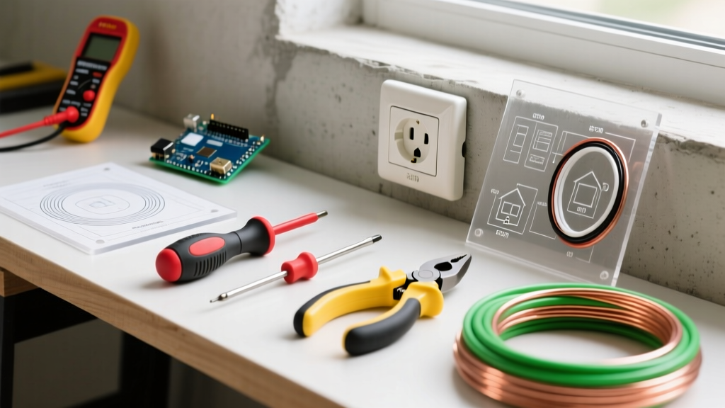 Tools and Materials for a Single Plug Electrical Outlet Installation