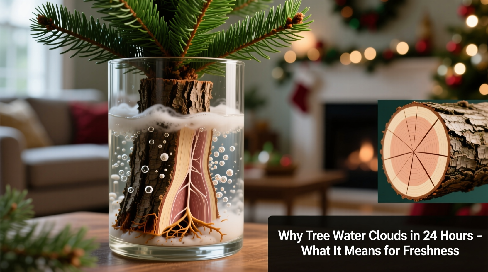 why does my christmas tree water turn cloudy within 24 hours and what it means for freshness