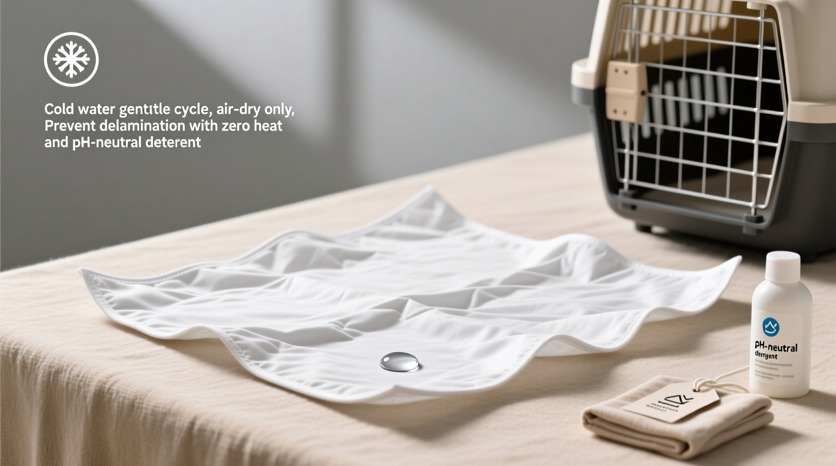 how to wash pet carrier liners without delamination