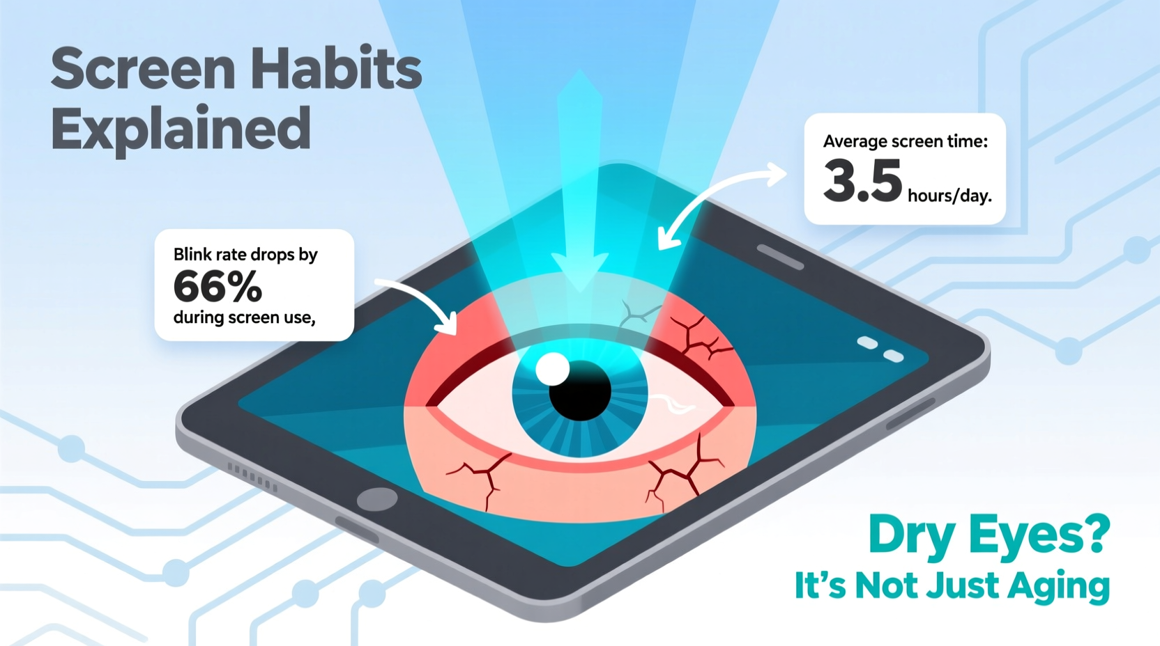 why do my eyes feel dry after using a tablet for hours screen habits explained