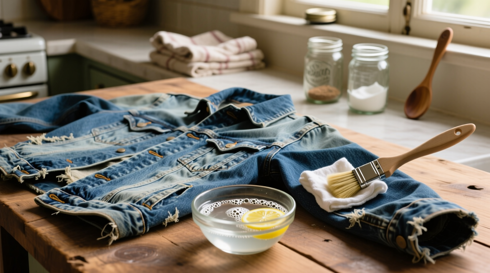 how to revive faded denim jackets safely