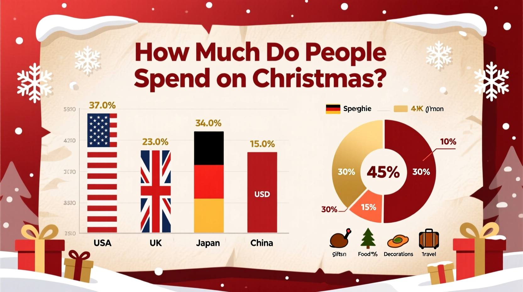 how much do people spend on christmas