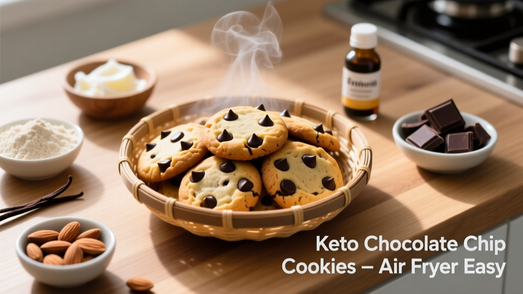 Keto Chocolate Chip Cookies in Air Fryer (Easy!)