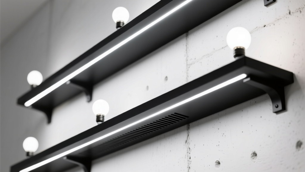 LED Strip Integration in Walnut Wall Shelves Case Study