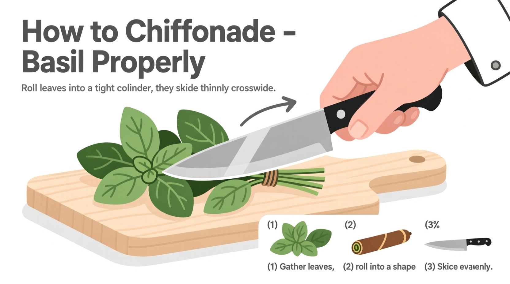 5 Steps to Chiffonade Basil | TheHomeSprouts