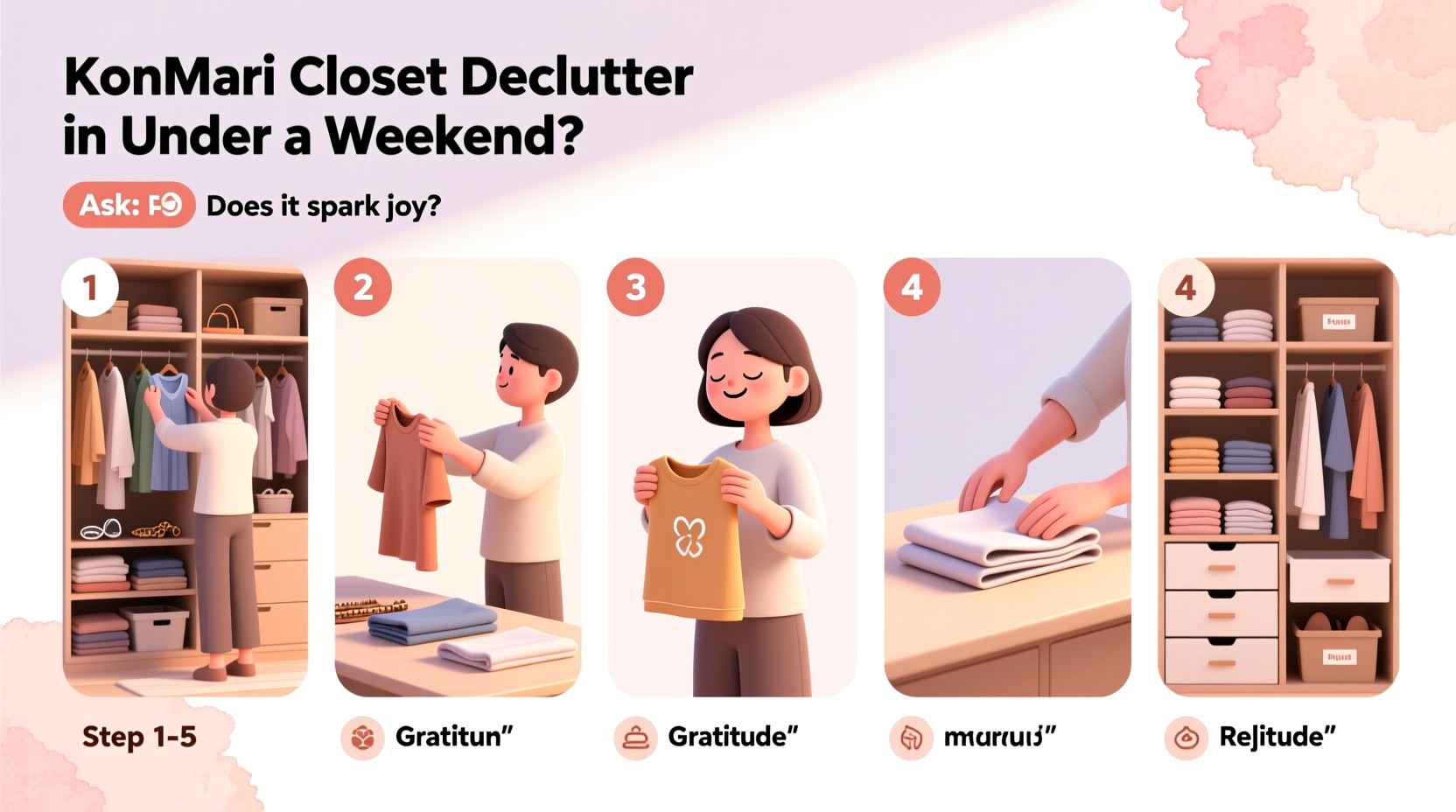 how to declutter your closet using the konmari method in under a weekend