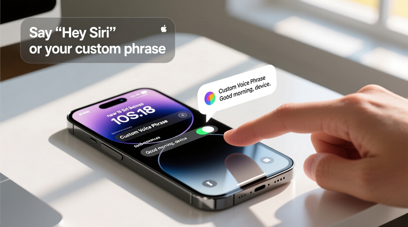 ios 18 will let you use custom phrases instead of hey siri