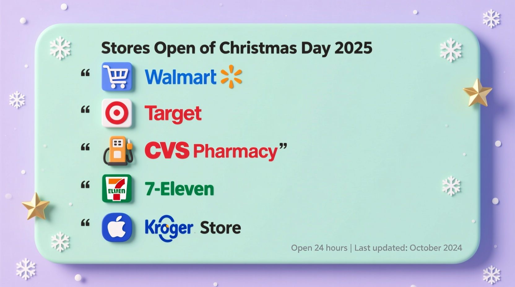 which store open on christmas day