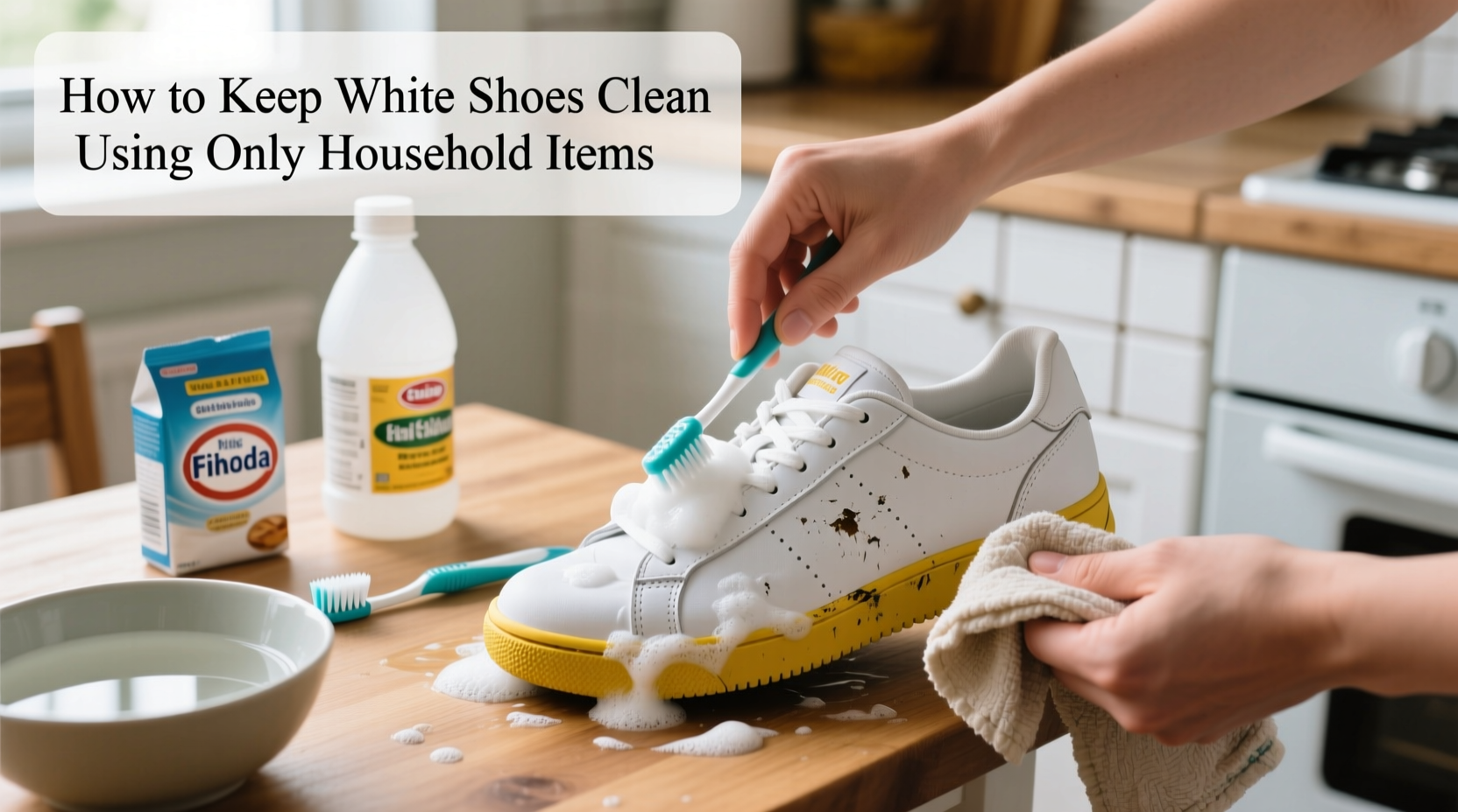 how to keep white shoes clean using only household items