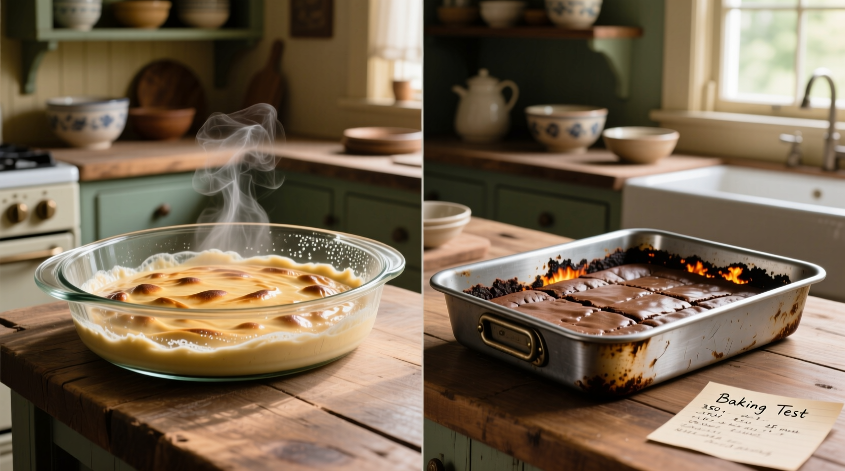 when to use glass or metal pans