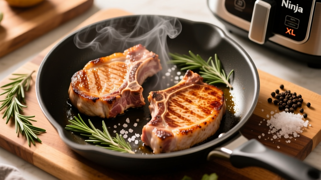 Perfect Pork Chops in Ninja Foodi Grill XL (Crispy & Juicy)