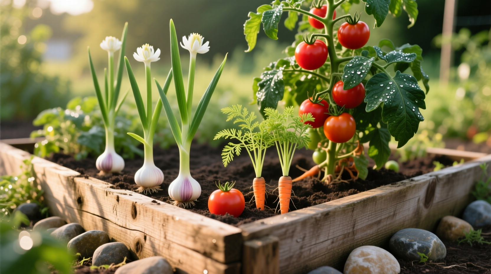 garlic companion plants  what to grow together