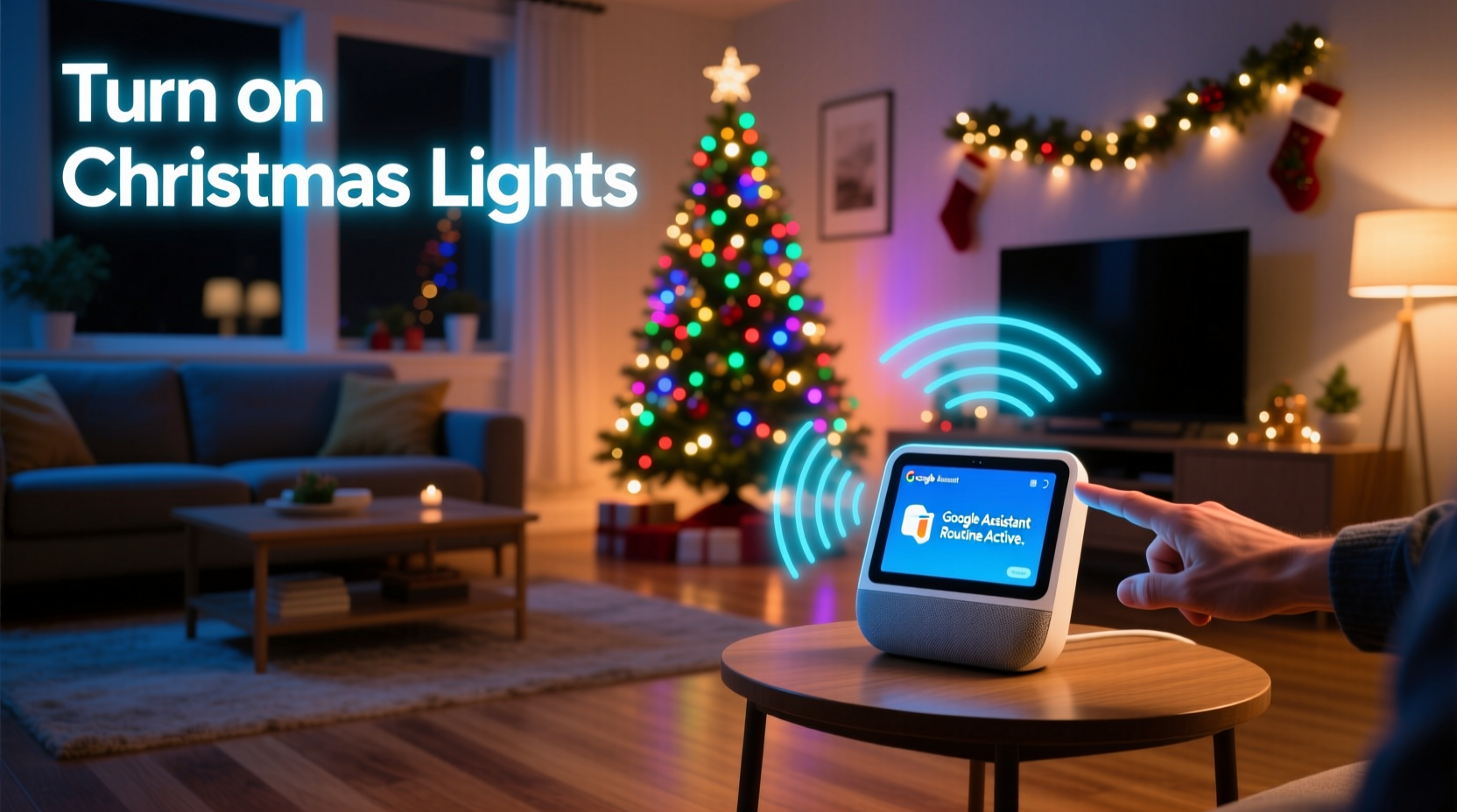 can you control christmas lights with google assistant routines