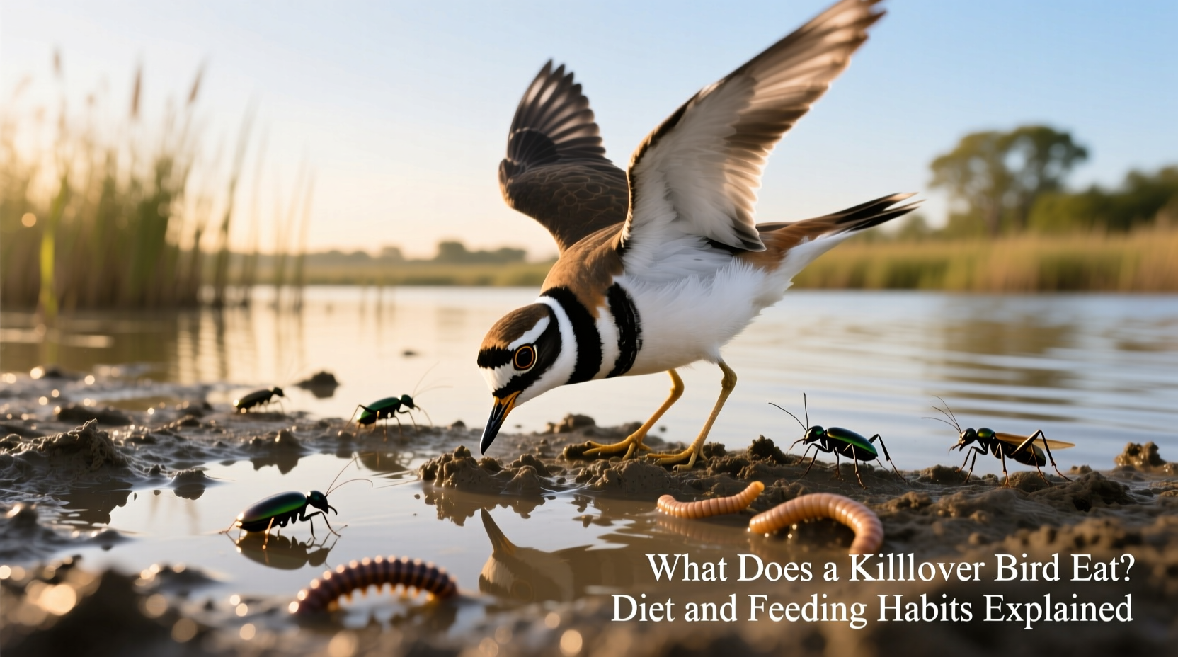 what does a killdeer bird eat