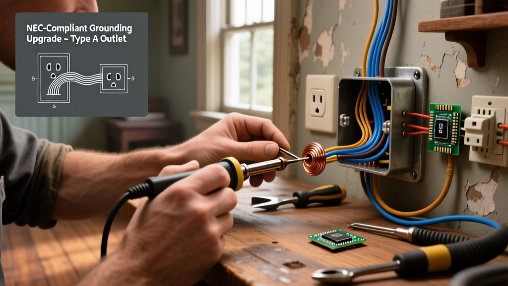 How to Wire and Upgrade an Electrical Outlet Type A in Older Homes