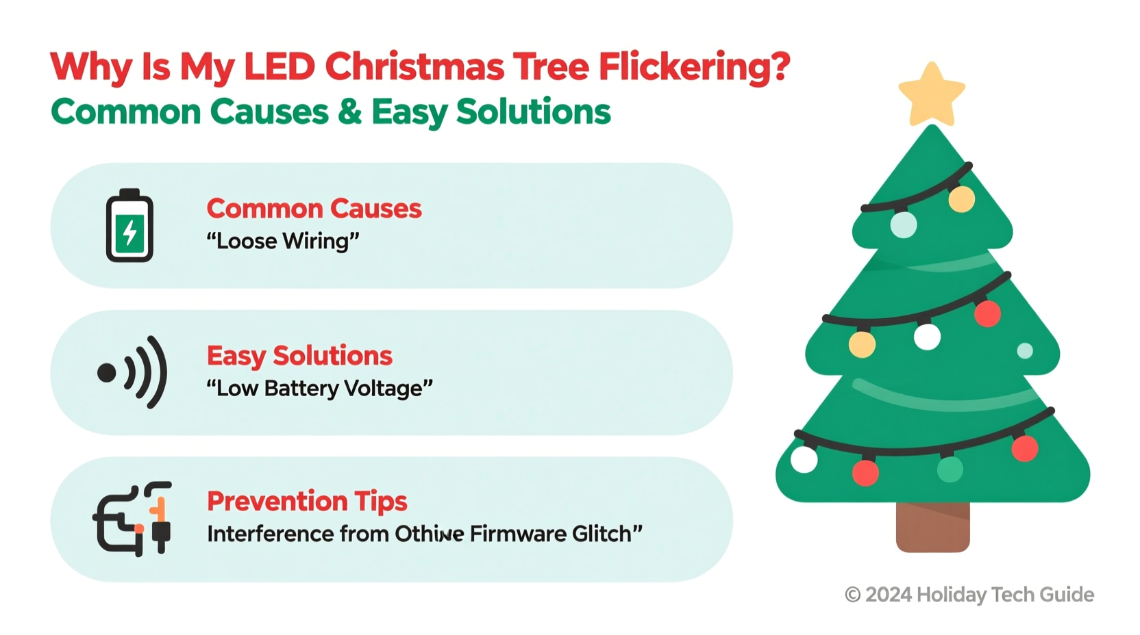 why is my led christmas tree flickering common causes and easy solutions
