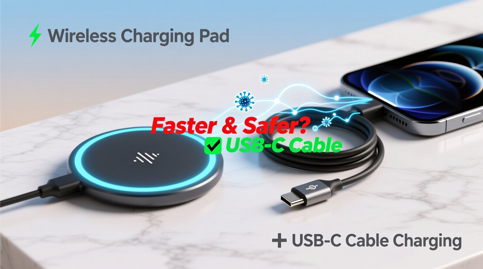 wireless charging pad vs cable charging which is faster and safer for your device