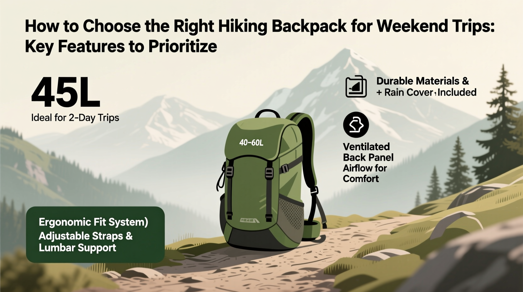 how to choose the right hiking backpack for weekend trips key features to prioritize