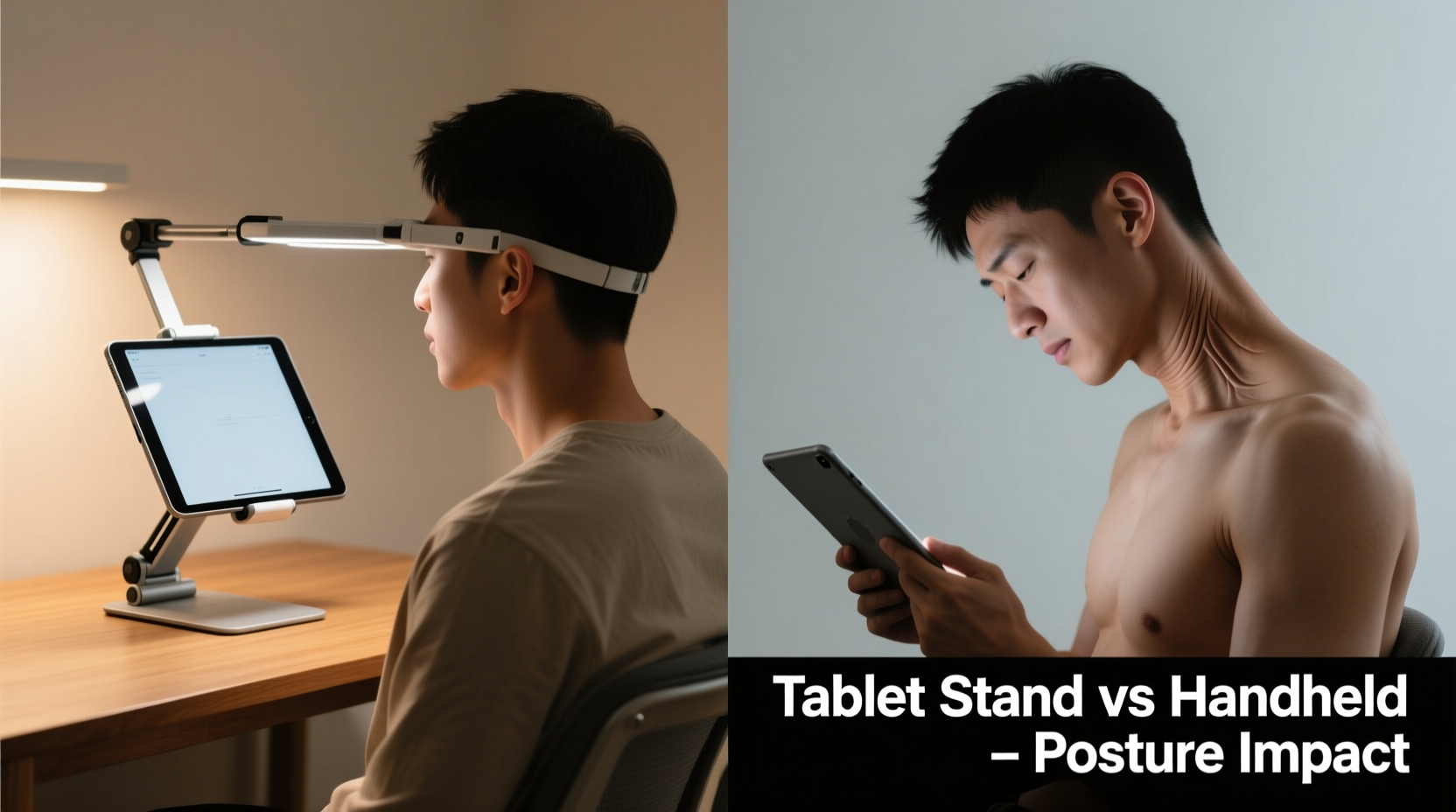tablet stand vs handheld which reduces neck strain during long reading sessions