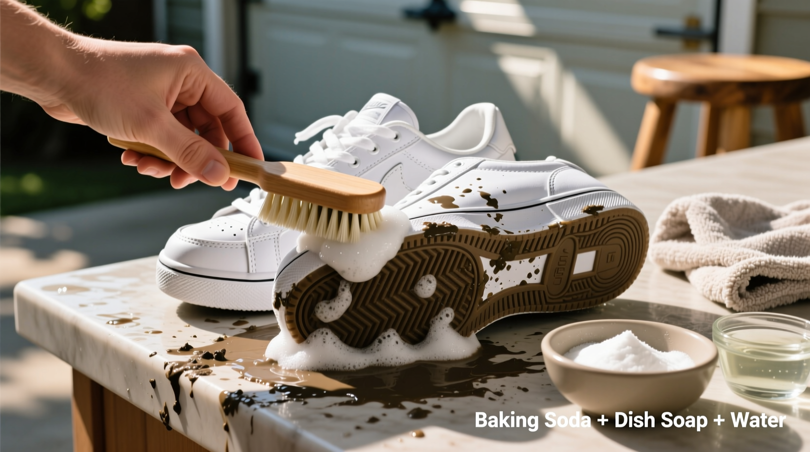 how to keep white sneakers clean through mud season without bleach