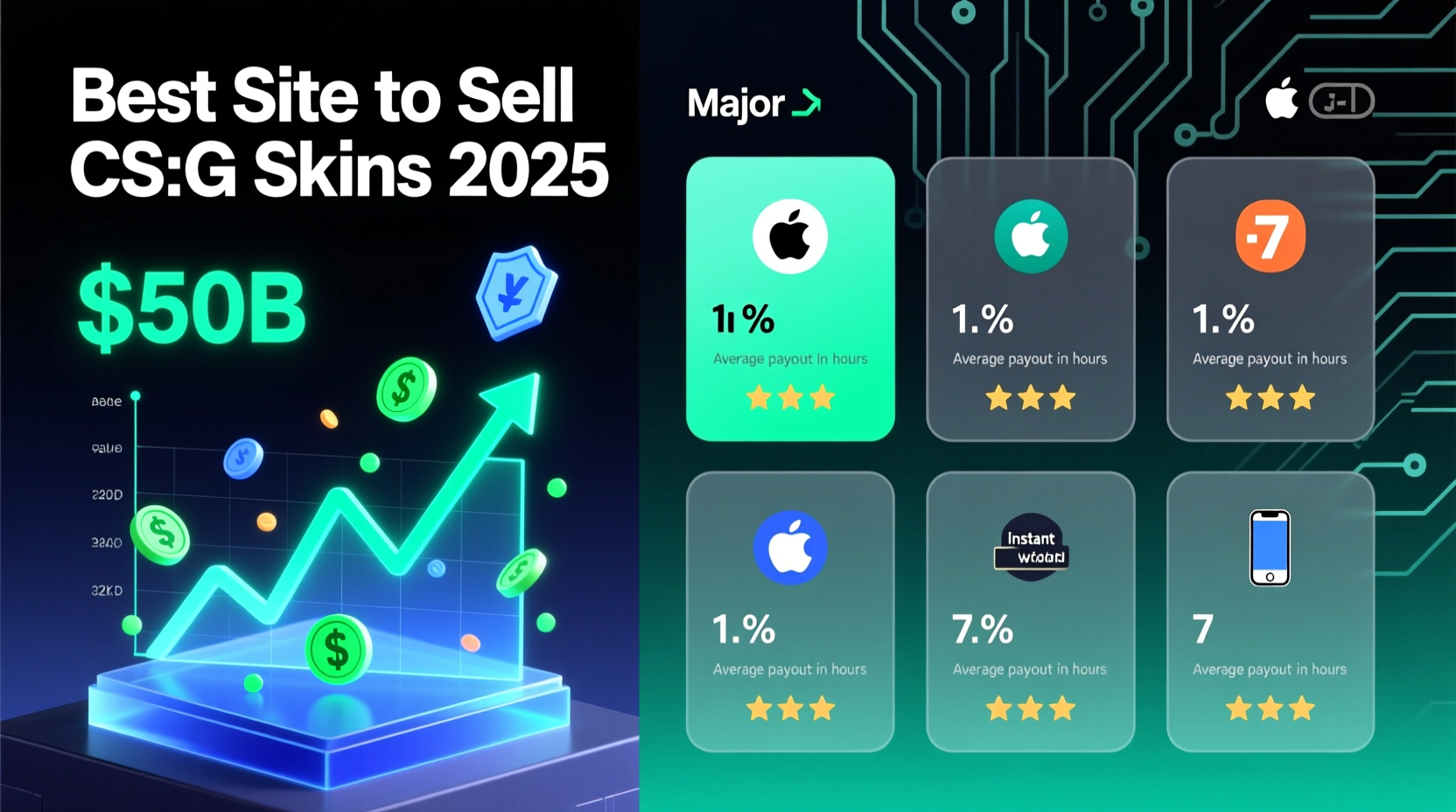 Best Site to Sell CS:GO Skins 2025: $50B Market Data & 7 Platform Comparison