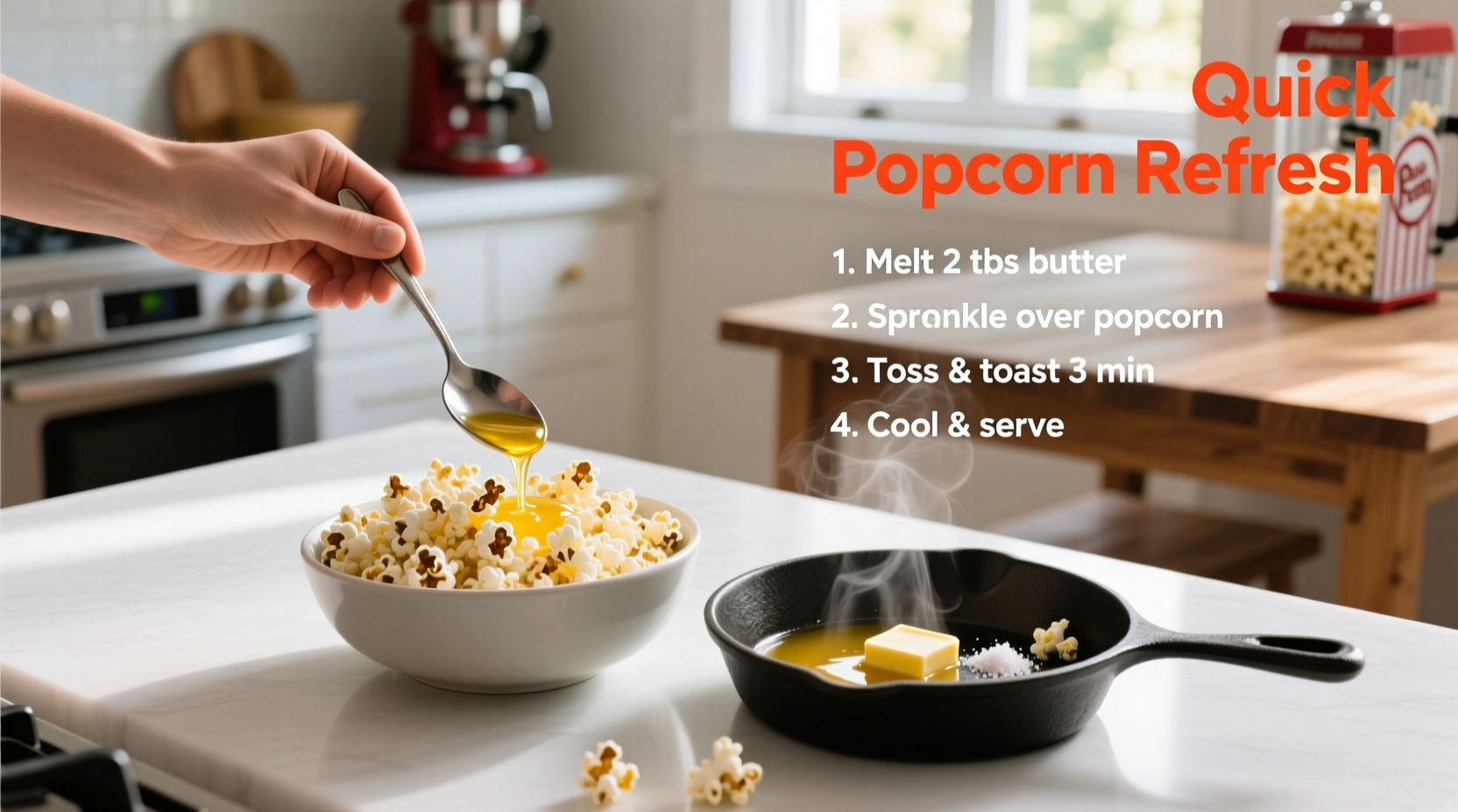 how to refresh stale popcorn at home quickly and easily
