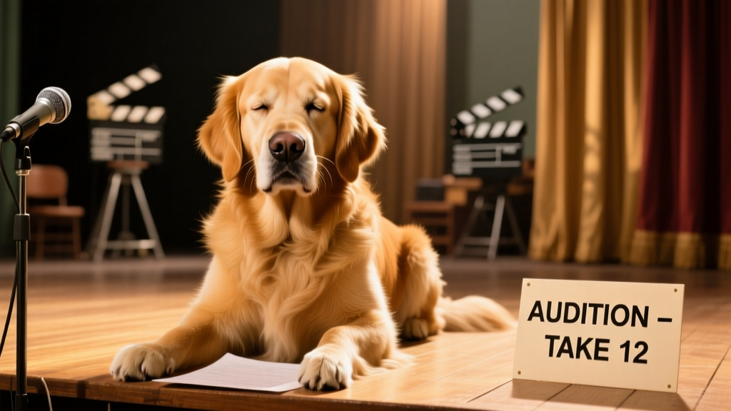Golden Retriever’s Less Than Enthusiastic Movie Audition Is Cracking Us Up