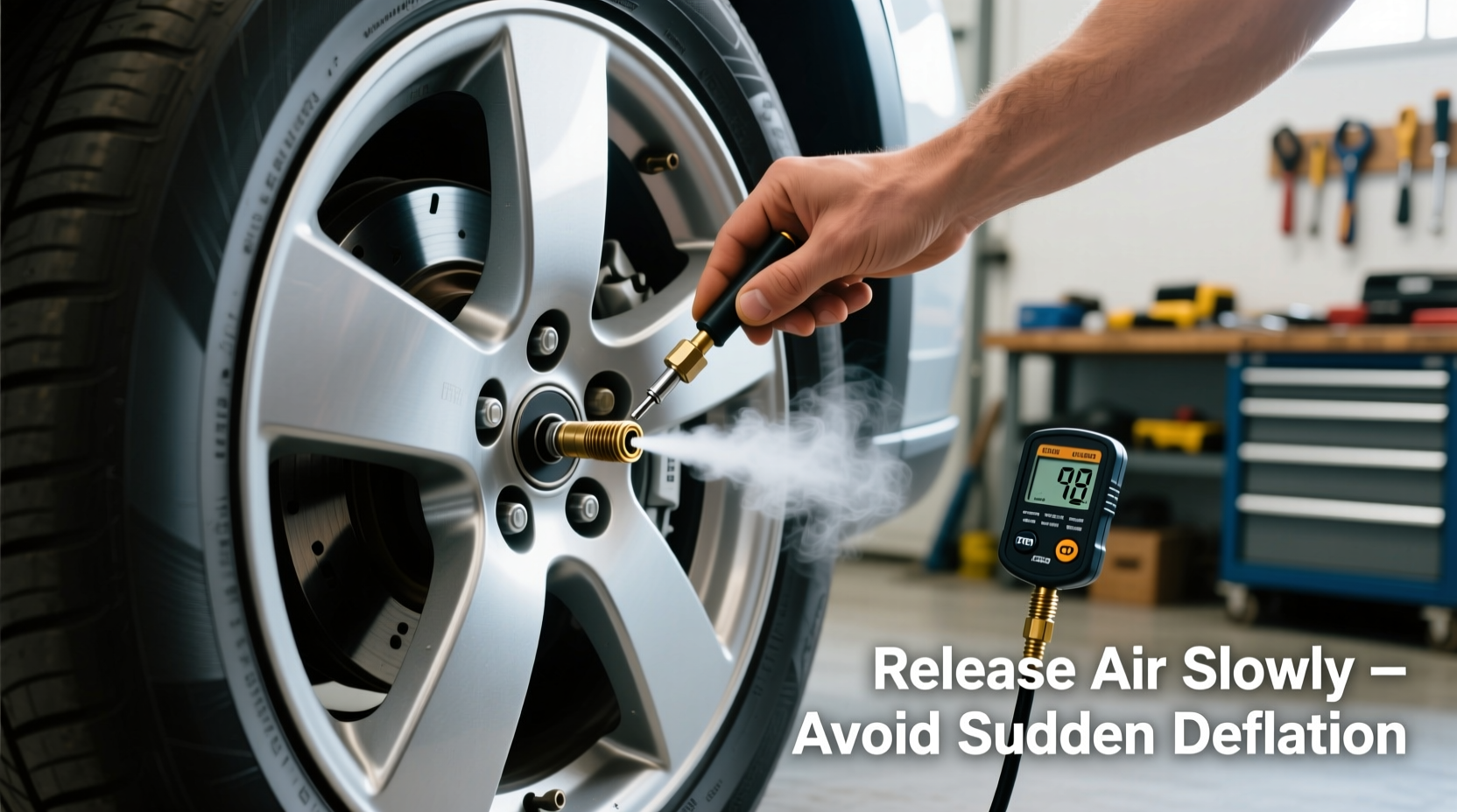 how to let air out of car tire