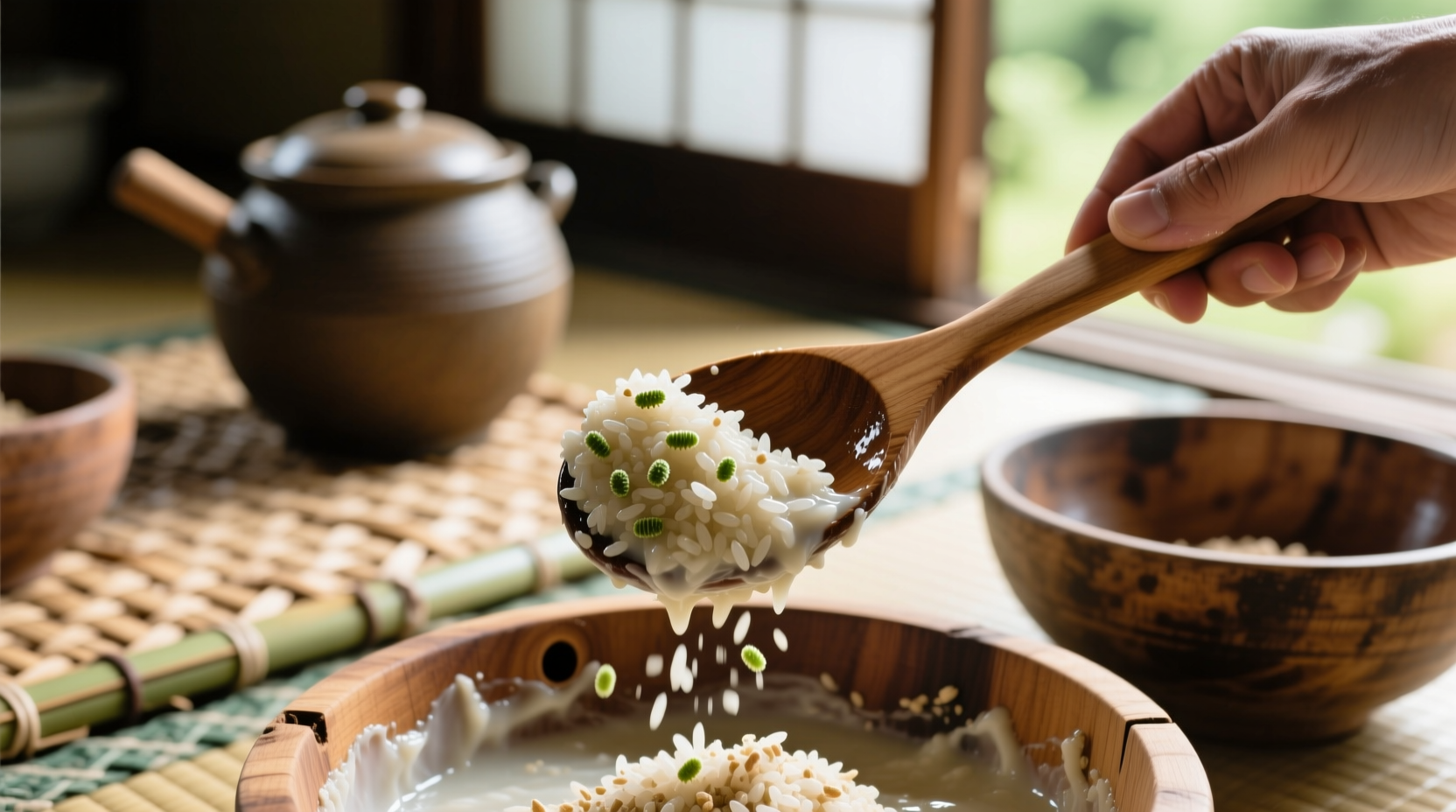 eco friendly cleaning sanitize wooden utensils with rice bran
