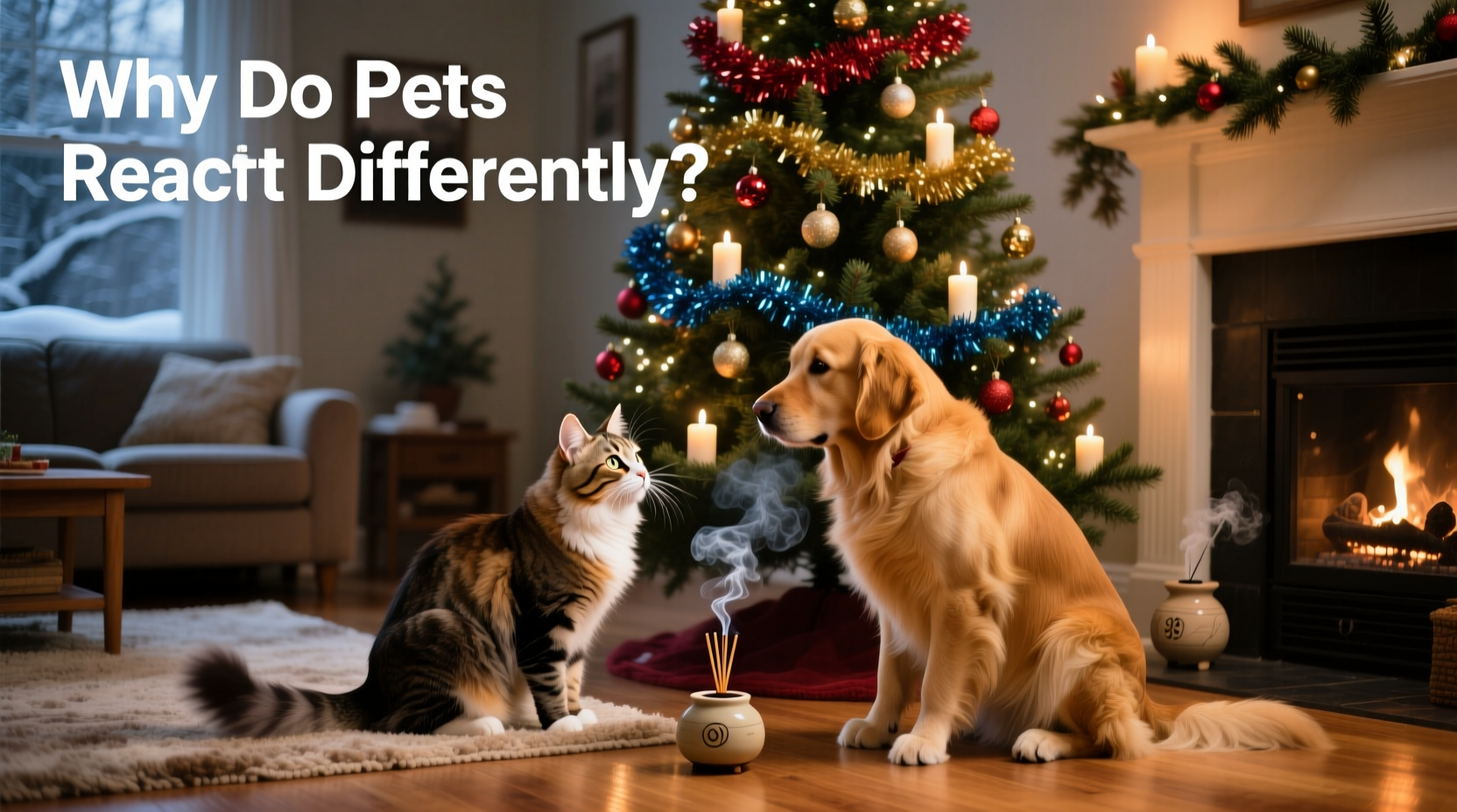 why do pets react differently to christmas trees and new scents