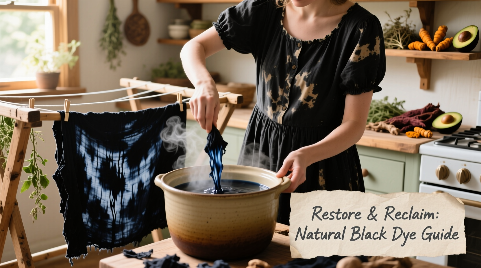 how to restore faded black clothes using natural dye techniques at home