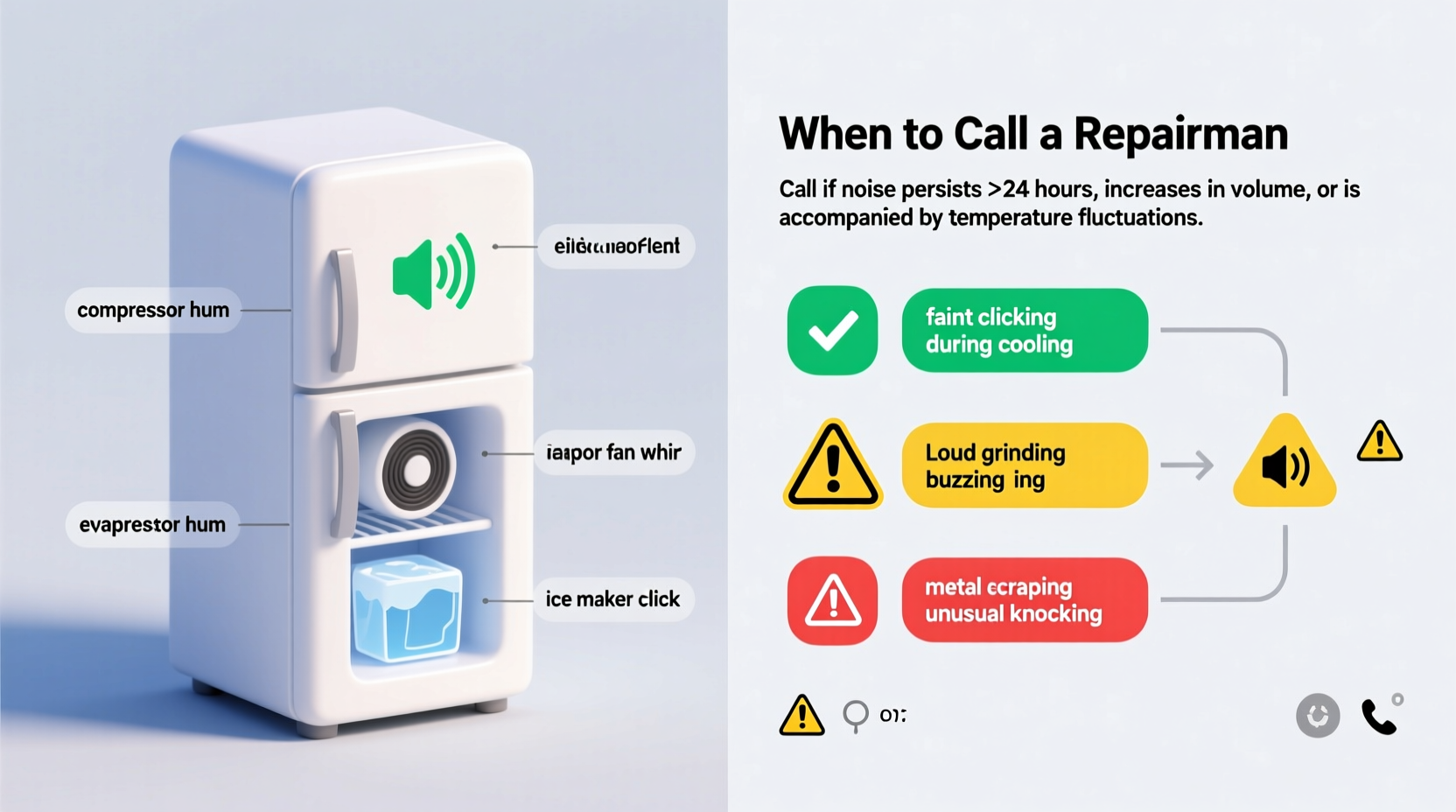 why does my fridge make weird noises and when to call repair