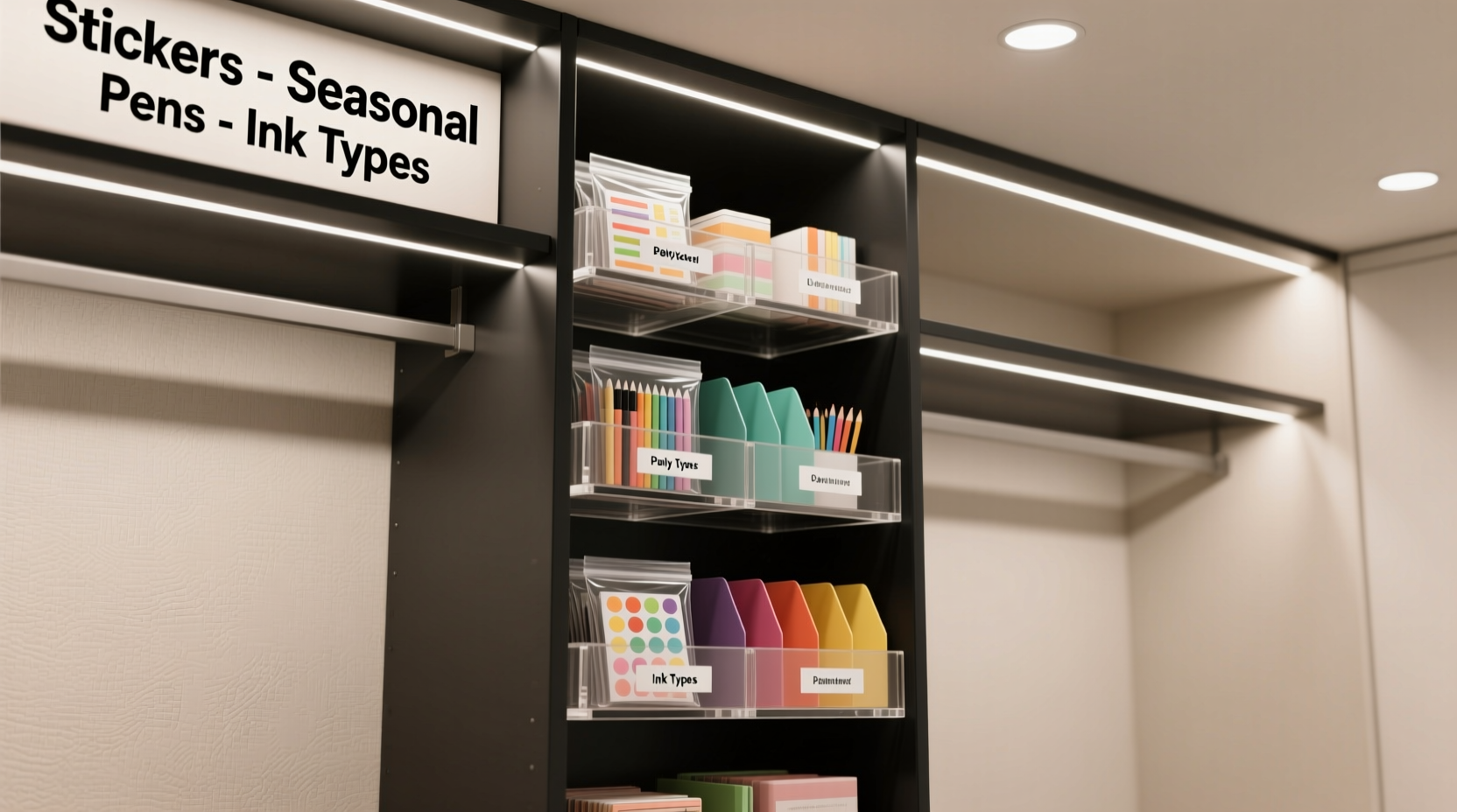 closet organization tips for stickers stationery