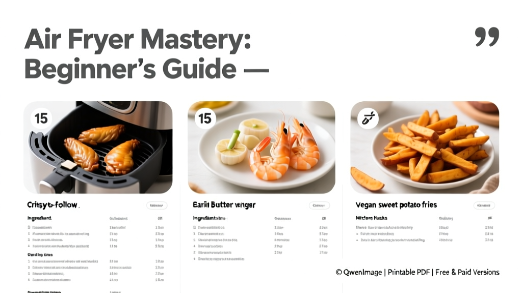 Printable Air Fryer Recipes for Beginners (Free & Paid)