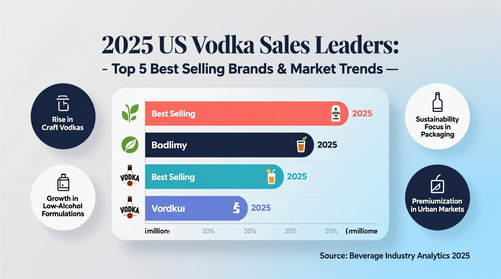 2025 US Vodka Sales Leaders: Top 5 Best Selling Brands & Market Trends