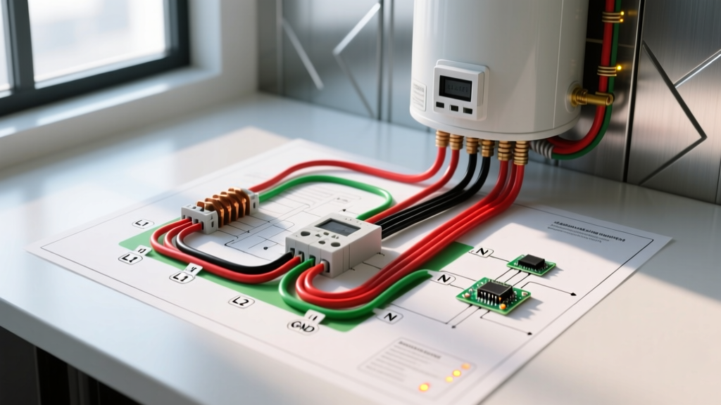 How to Read a Single Phase Water Heater Wiring Diagram (240V Trace)