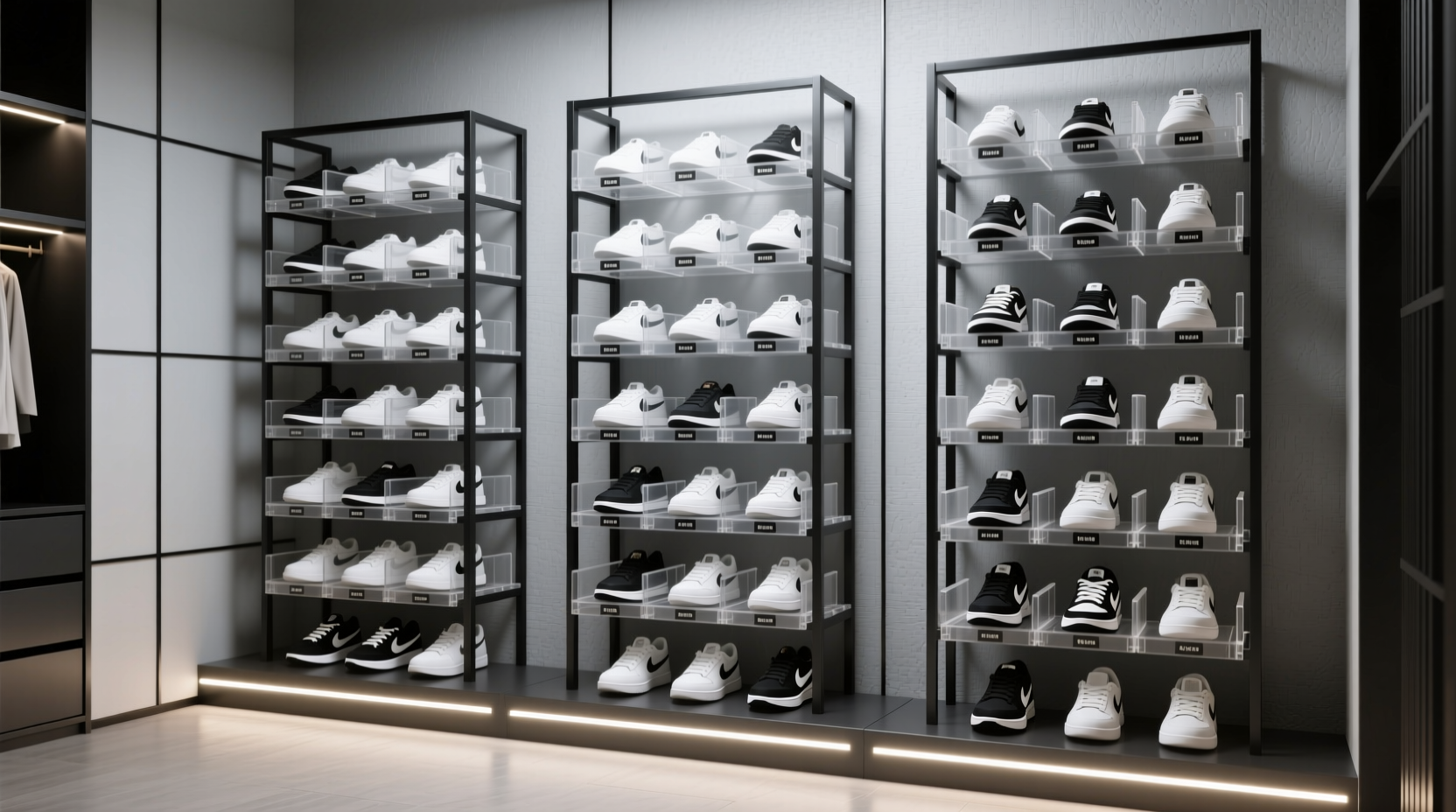 sneaker closet organization for pairs
