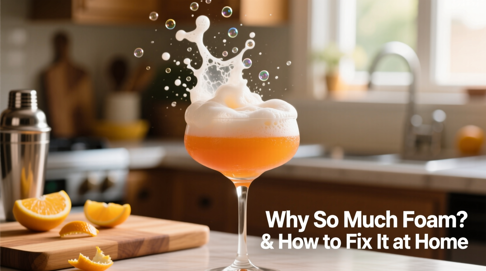 why does my cocktail foam so much and how to fix it at home