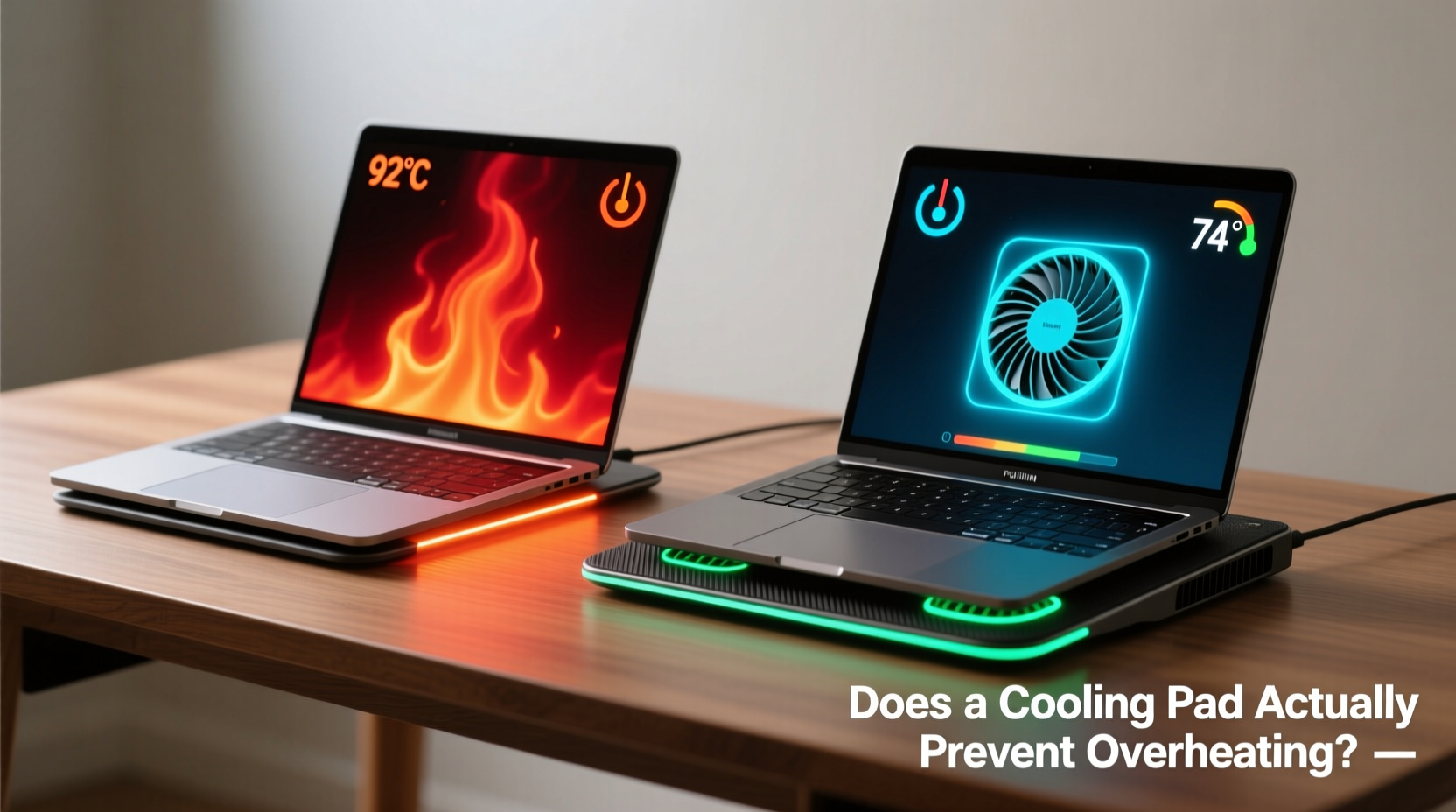 laptop cooling pad vs no pad does it actually prevent overheating