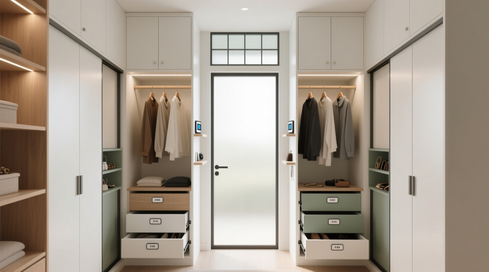 tiny closet organization for two people