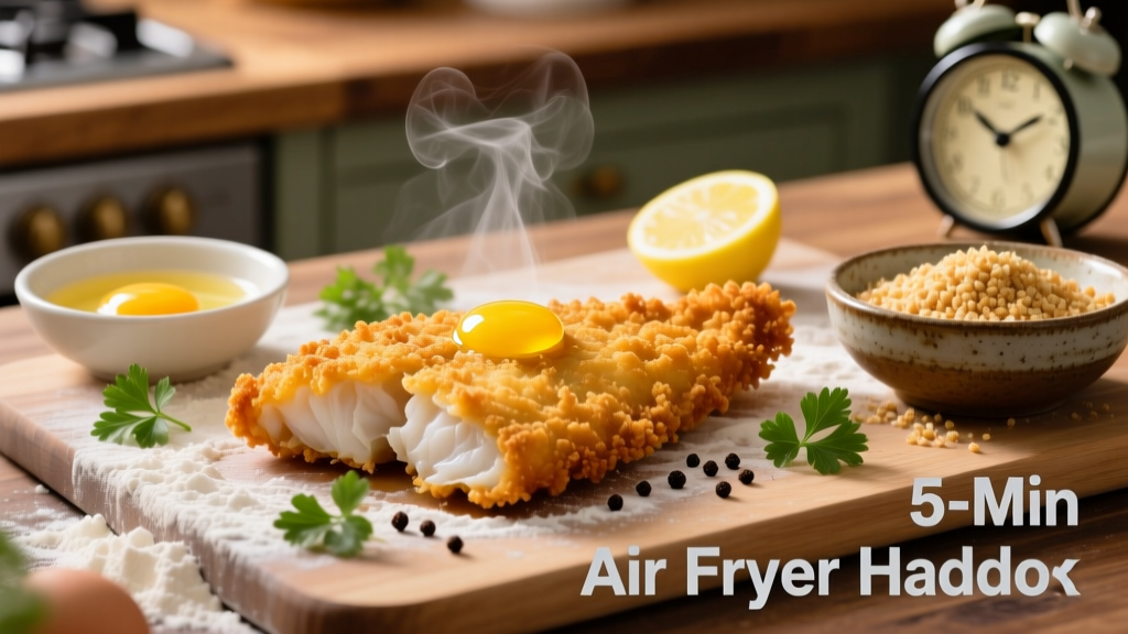Crispy Breaded Haddock in Air Fryer (5-Min Prep!)