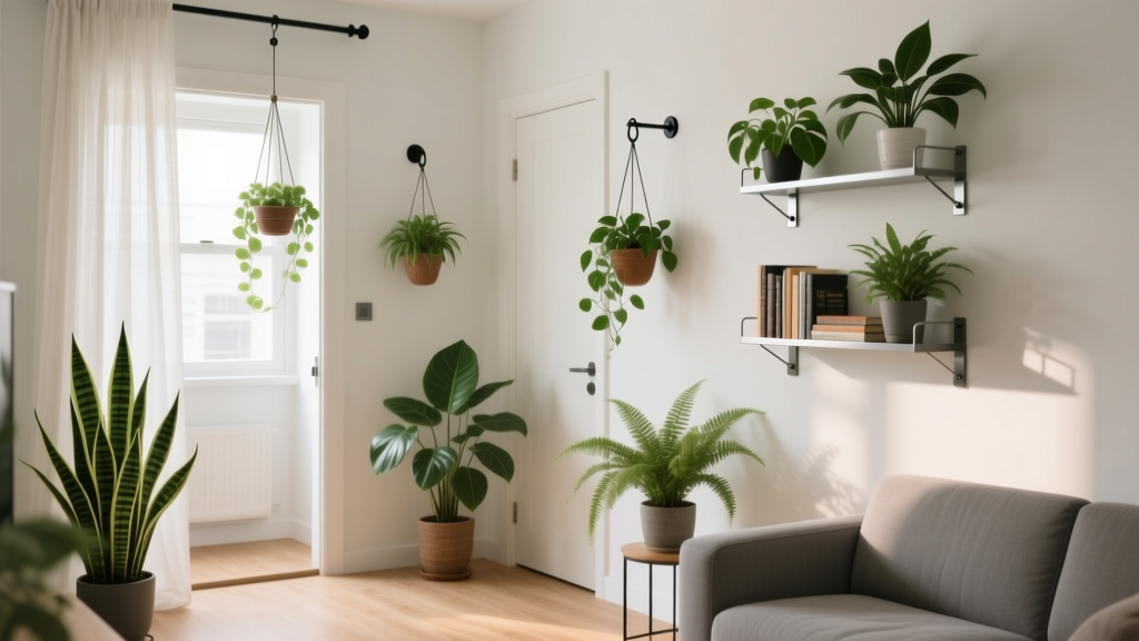How to Hang Indoor Plants in a Rent House in Low Light