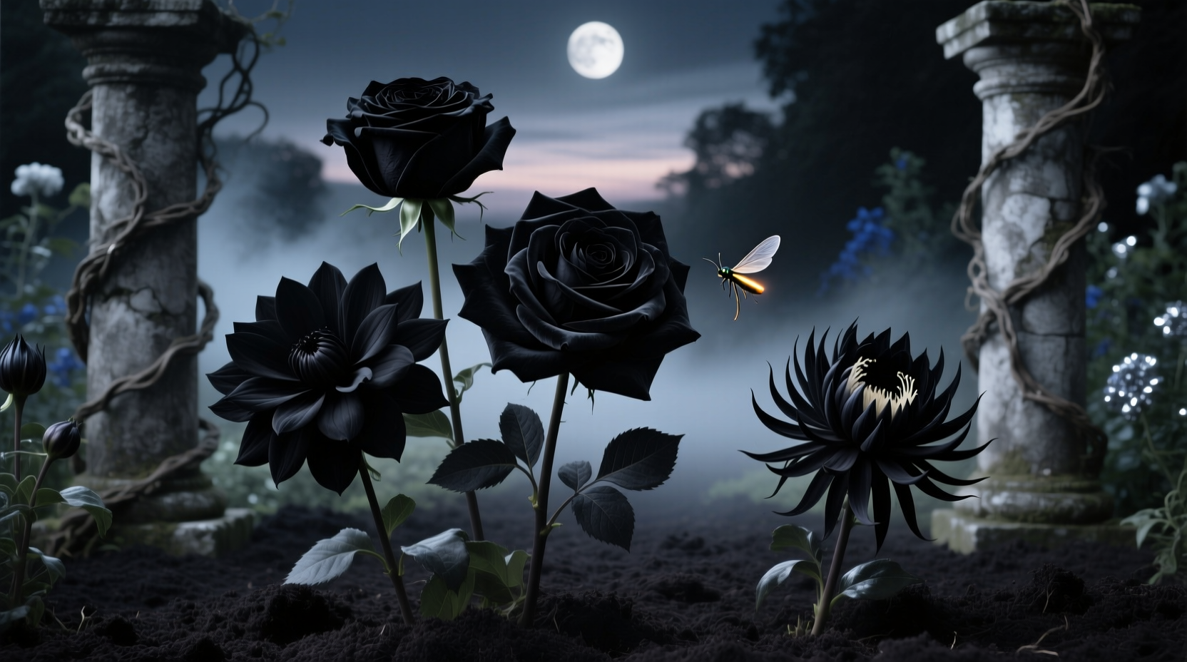 black flowers for garden
