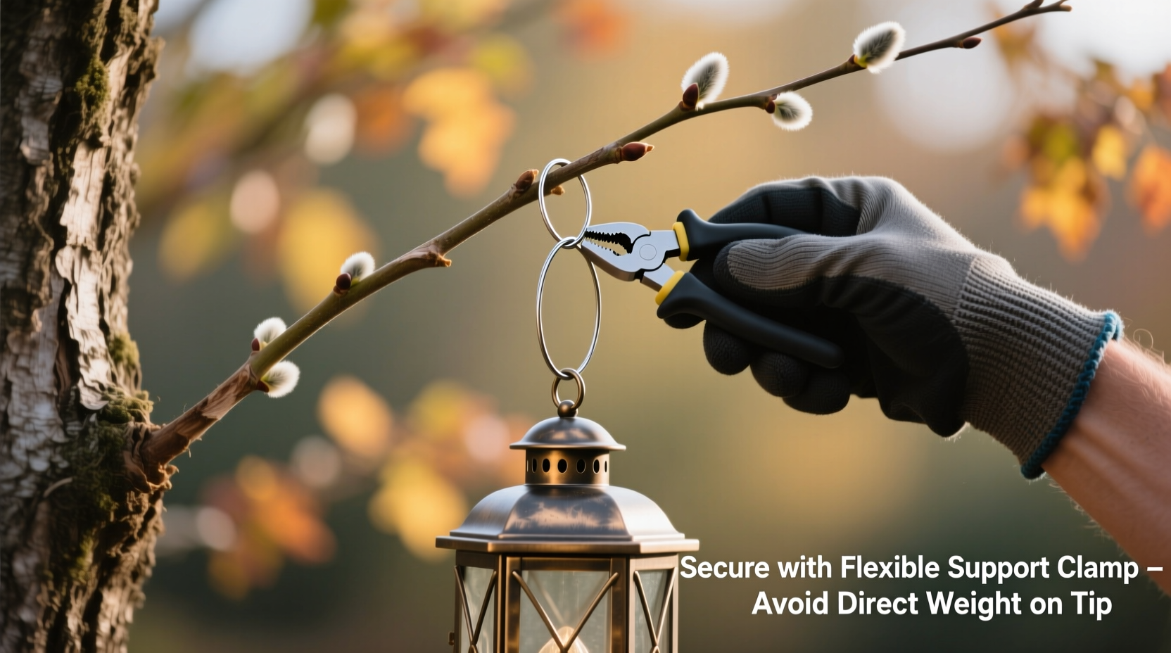 how to hang heavy ornaments on slim branch tips without snapping them