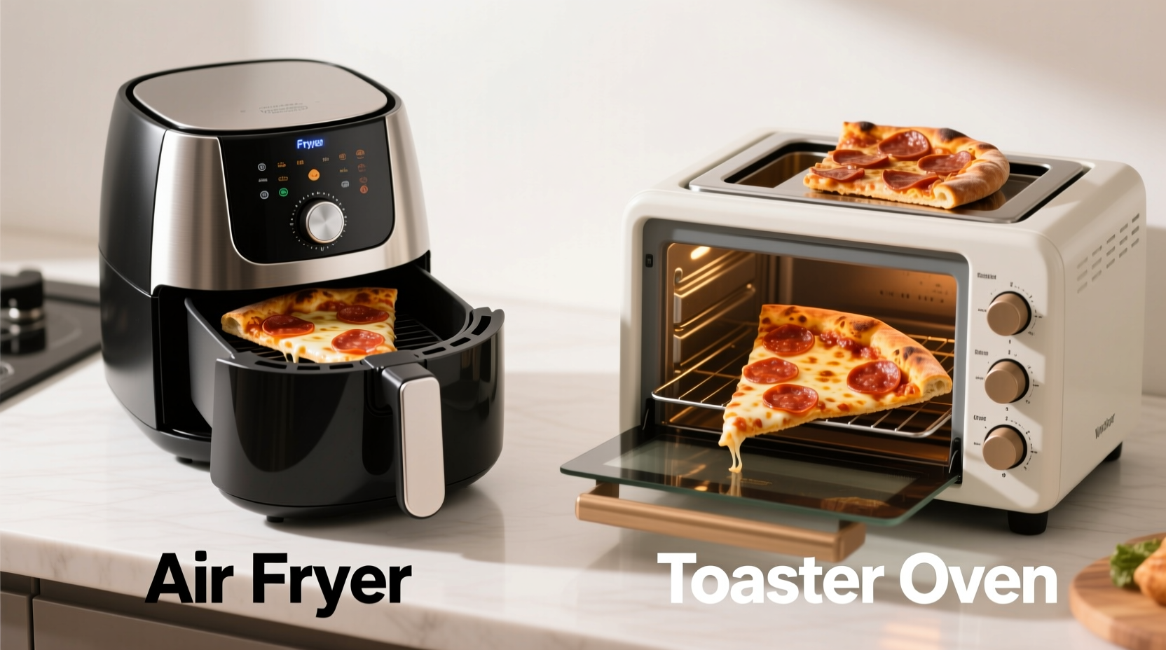 air fryer vs toaster oven which reheats pizza better without making it soggy