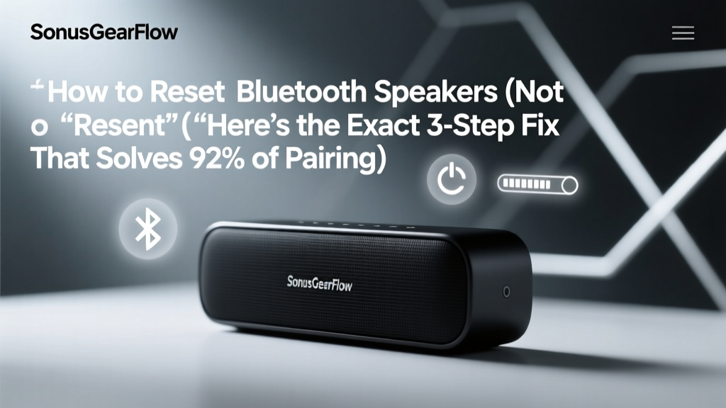 How to Reset Bluetooth Speakers: Expert Guide (2026)