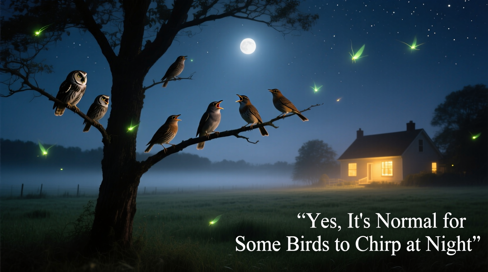 is it normal for birds to chirp at night
