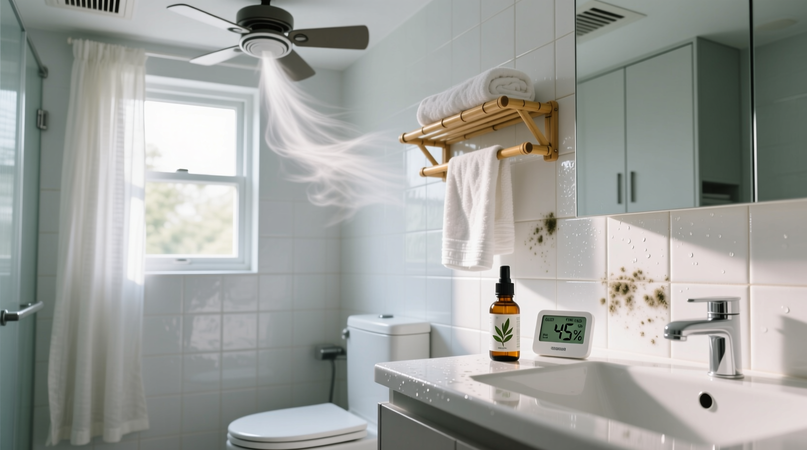 get rid of mildew smell in bathroom