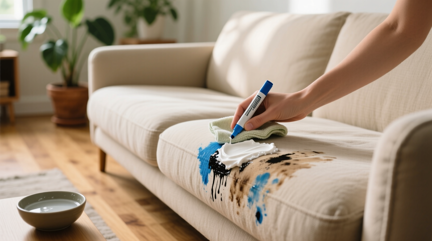 eco friendly marker stain removal for fabric couches